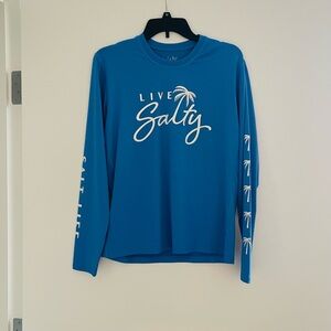 Salt Life Blue Long Sleeve Performance Shirt